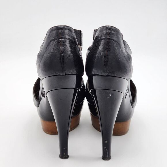 Marni Vintage Cross Strap Wooden Platform Heels Size 8 - Picture 5 of 11